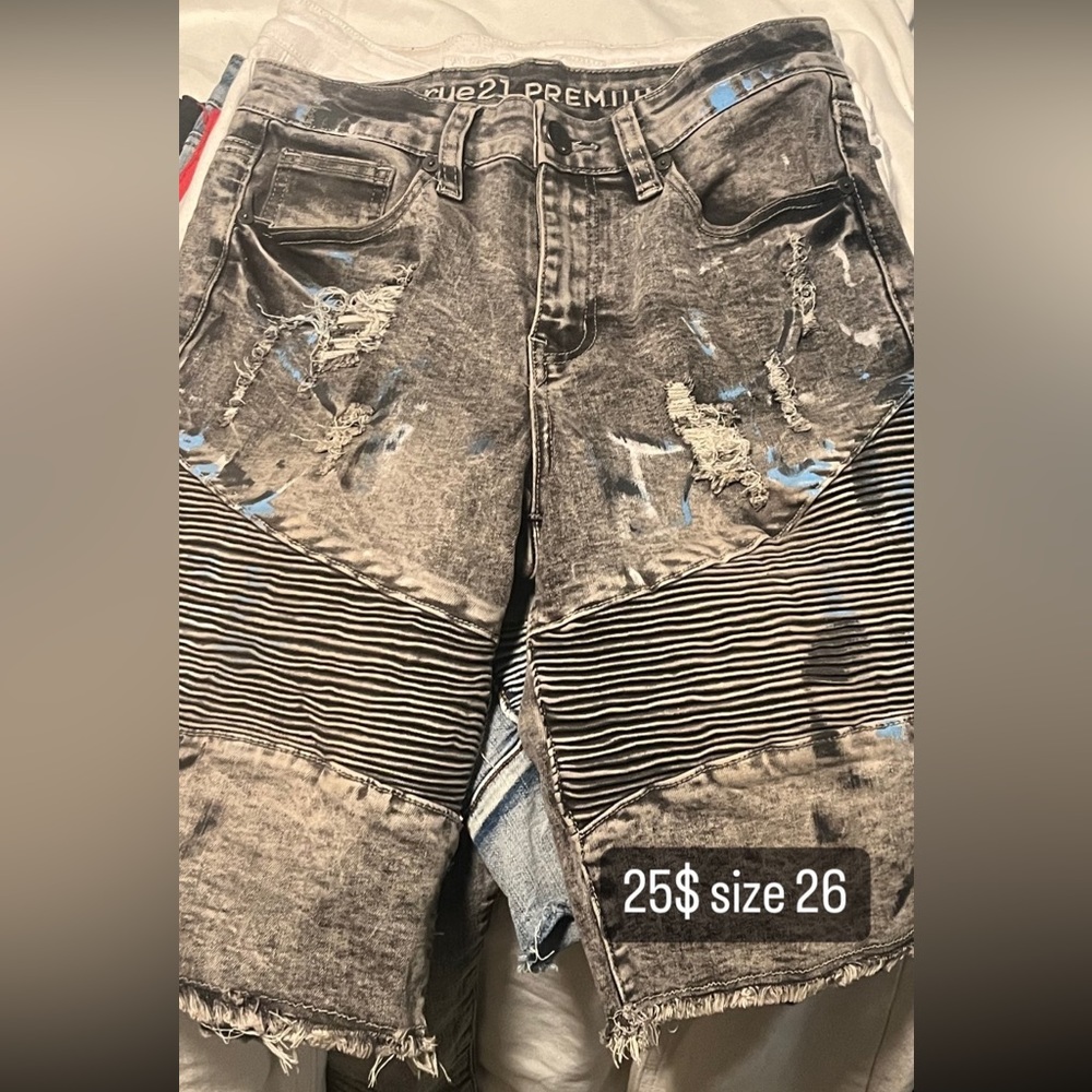 Jean shorts painted designs